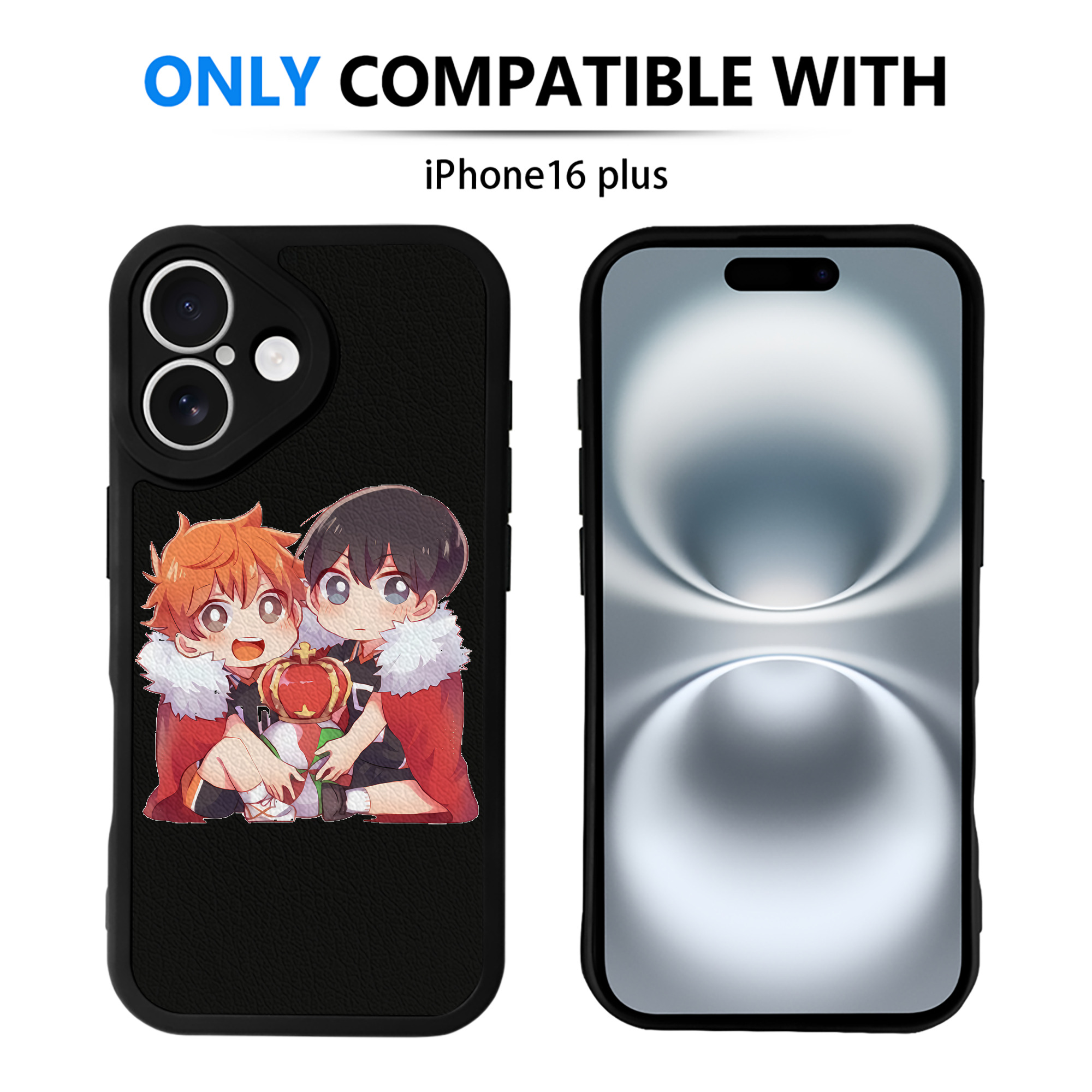 （画像用） ハイキュー!! Haikyu!! 【iPhone 16シリーズ対応】シリコンスマホケース（レザー調） 材質：シリコン